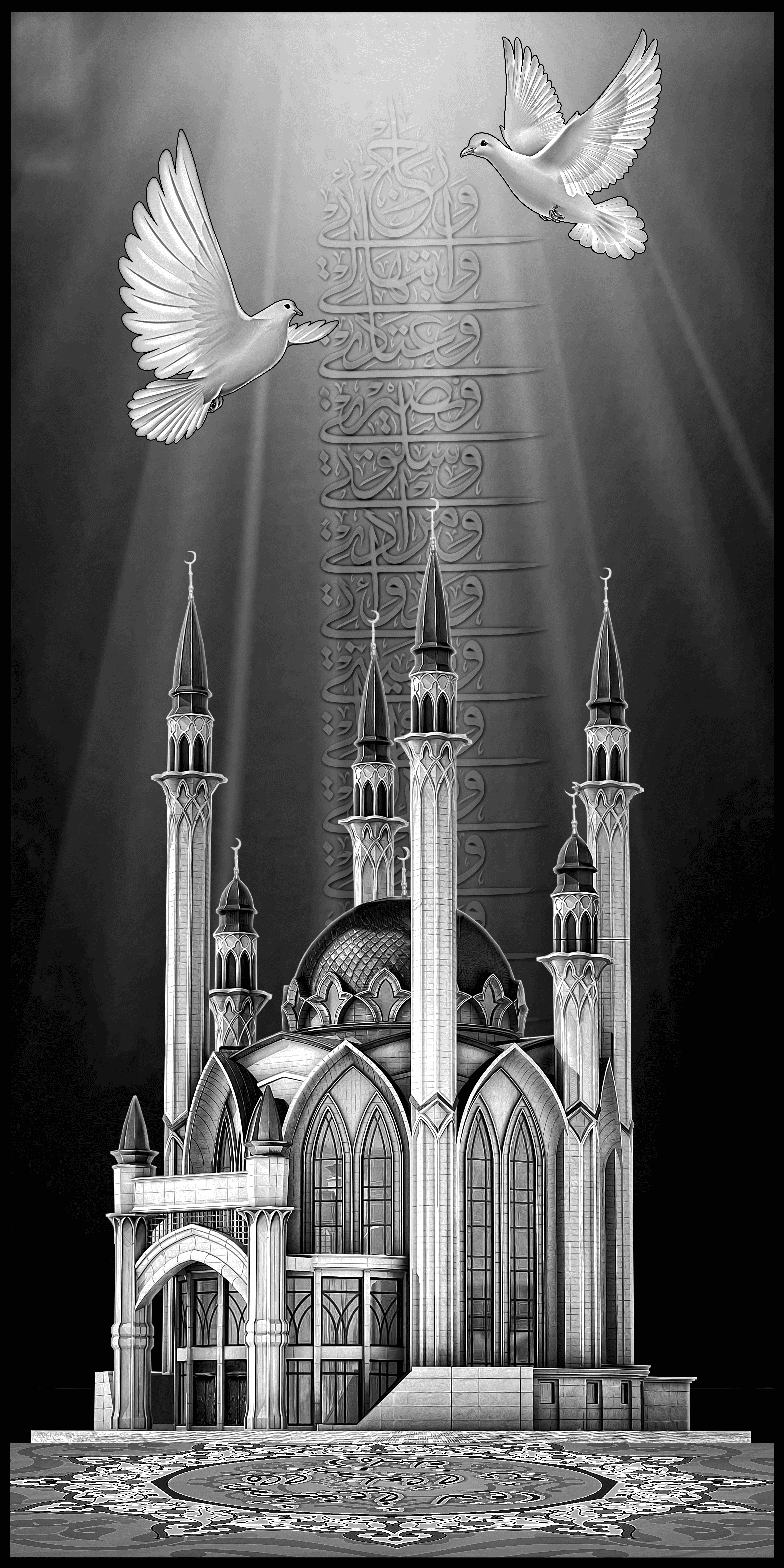 Казанская мечеть ретушь на памятник